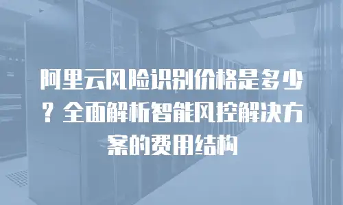 阿里云风险识别价格是多少？全面解析智能风控解决方案的费用结构