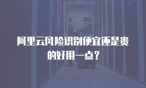 阿里云风险识别便宜还是贵的好用一点？