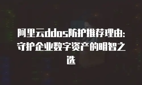 阿里云ddos防护推荐理由：守护企业数字资产的明智之选