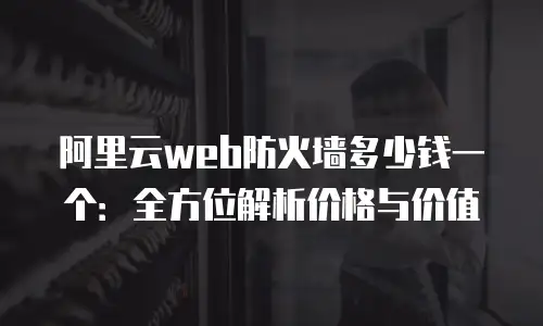 阿里云web防火墙多少钱一个：全方位解析价格与价值