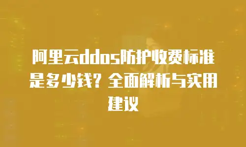 阿里云ddos防护收费标准是多少钱？全面解析与实用建议