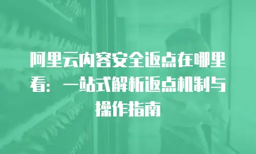 阿里云内容安全返点在哪里看：一站式解析返点机制与操作指南
