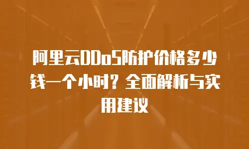 阿里云DDoS防护价格多少钱一个小时？全面解析与实用建议