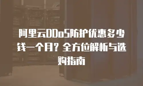 阿里云DDoS防护优惠多少钱一个月？全方位解析与选购指南