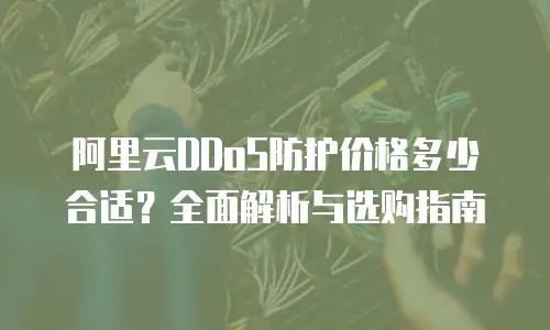 阿里云DDoS防护价格多少合适？全面解析与选购指南