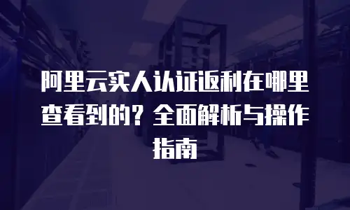 阿里云实人认证返利在哪里查看到的？全面解析与操作指南