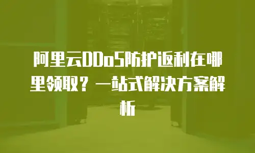 阿里云DDoS防护返利在哪里领取？一站式解决方案解析