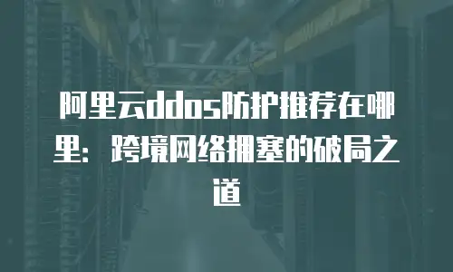 阿里云ddos防护推荐在哪里：跨境网络拥塞的破局之道