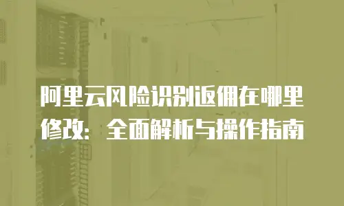 阿里云风险识别返佣在哪里修改：全面解析与操作指南