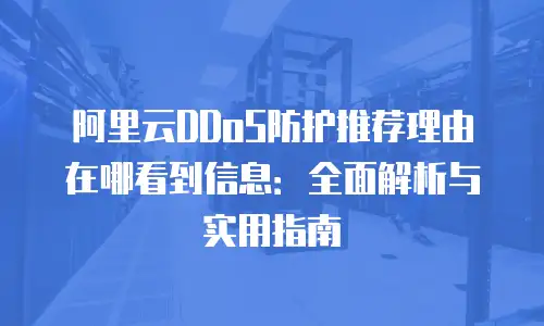 阿里云DDoS防护推荐理由在哪看到信息：全面解析与实用指南