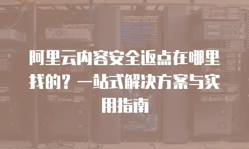 阿里云内容安全返点在哪里找的？一站式解决方案与实用指南