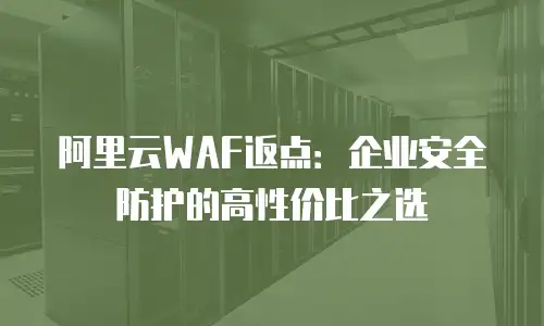 阿里云WAF返点：企业安全防护的高性价比之选