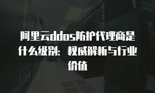 阿里云ddos防护代理商是什么级别：权威解析与行业价值