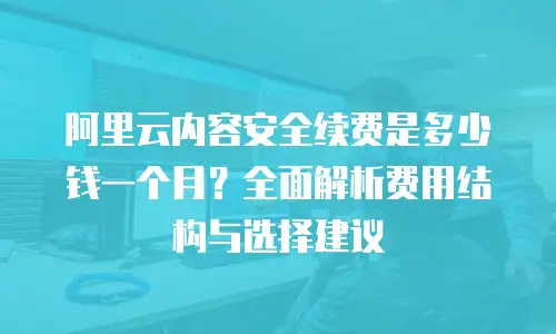 阿里云内容安全续费是多少钱一个月？全面解析费用结构与选择建议