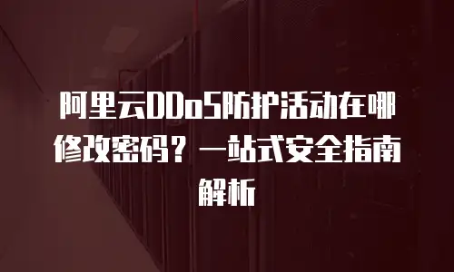 阿里云DDoS防护活动在哪修改密码？一站式安全指南解析