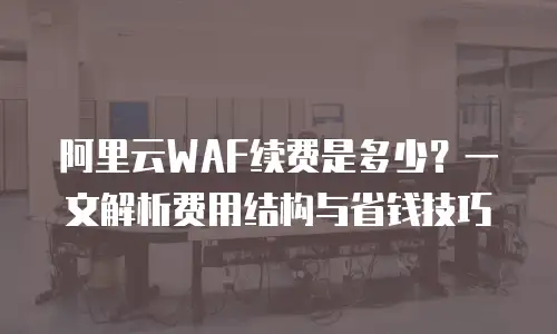 阿里云WAF续费是多少？一文解析费用结构与省钱技巧