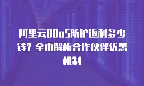阿里云DDoS防护返利多少钱？全面解析合作伙伴优惠机制