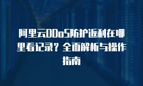 阿里云DDoS防护返利在哪里看记录？全面解析与操作指南