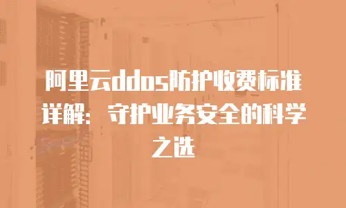 阿里云ddos防护收费标准详解：守护业务安全的科学之选