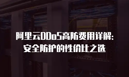 阿里云DDoS高防费用详解：安全防护的性价比之选