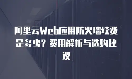 阿里云Web应用防火墙续费是多少？费用解析与选购建议