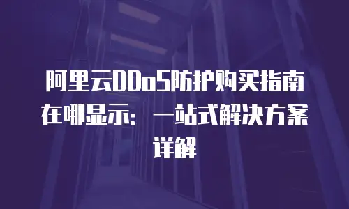 阿里云DDoS防护购买指南在哪显示：一站式解决方案详解