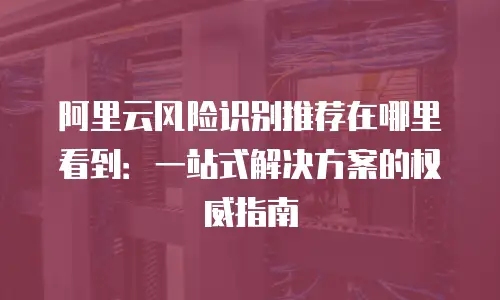 阿里云风险识别推荐在哪里看到：一站式解决方案的权威指南