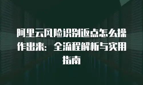 阿里云风险识别返点怎么操作出来：全流程解析与实用指南