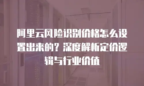 阿里云风险识别价格怎么设置出来的？深度解析定价逻辑与行业价值