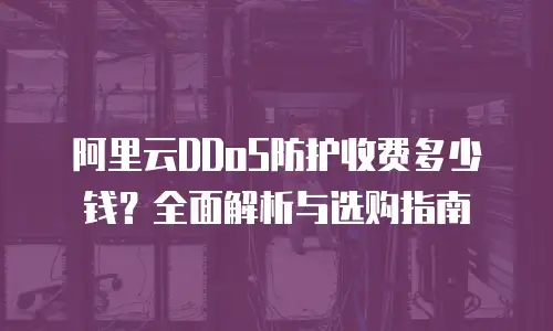 阿里云DDoS防护收费多少钱？全面解析与选购指南