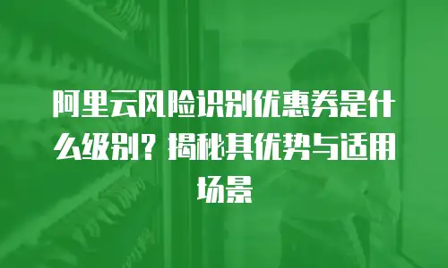 阿里云风险识别优惠券是什么级别？揭秘其优势与适用场景