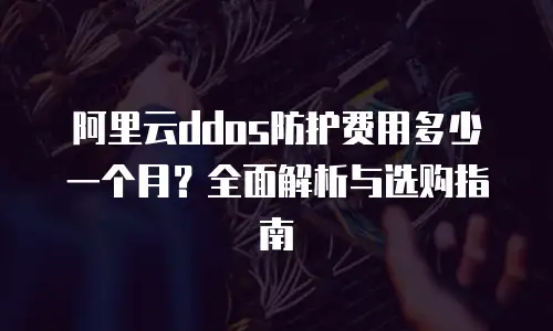 阿里云ddos防护费用多少一个月？全面解析与选购指南