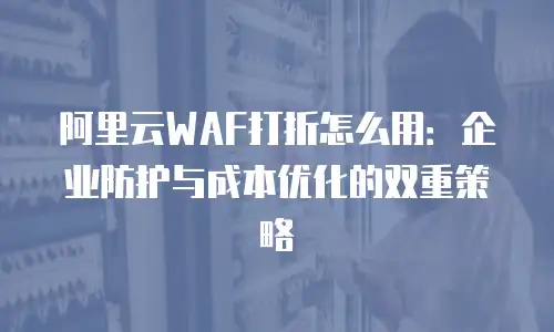 阿里云WAF打折怎么用：企业防护与成本优化的双重策略