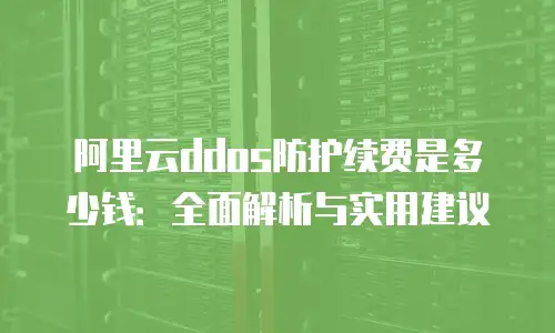 阿里云ddos防护续费是多少钱：全面解析与实用建议