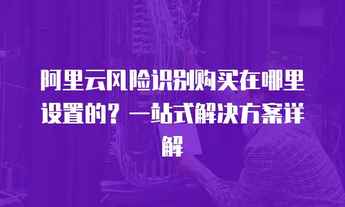 阿里云风险识别购买在哪里设置的？一站式解决方案详解