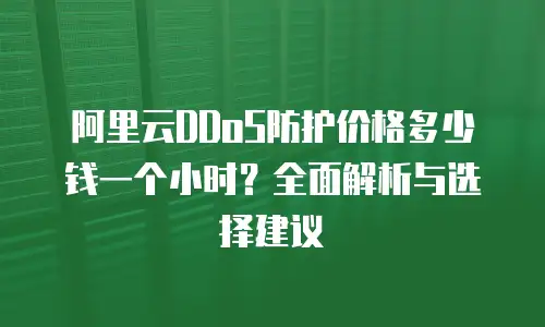 阿里云DDoS防护价格多少钱一个小时？全面解析与选择建议