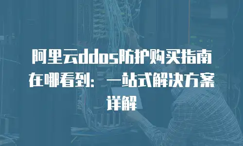 阿里云ddos防护购买指南在哪看到：一站式解决方案详解