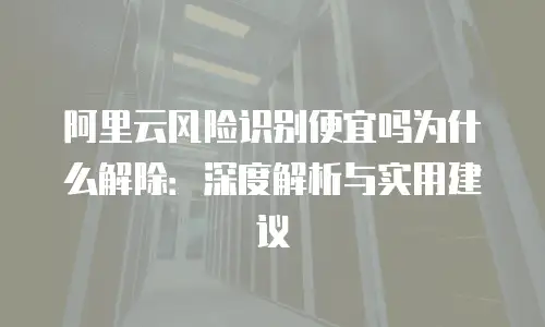 阿里云风险识别便宜吗为什么解除：深度解析与实用建议