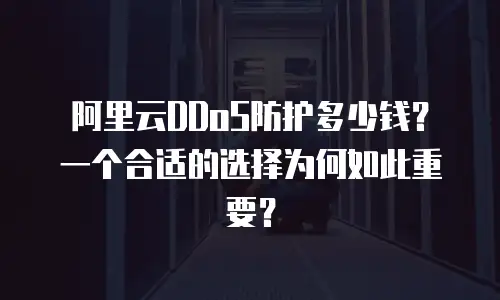阿里云DDoS防护多少钱？一个合适的选择为何如此重要？