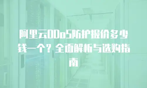 阿里云DDoS防护报价多少钱一个？全面解析与选购指南