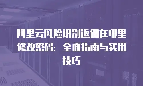 阿里云风险识别返佣在哪里修改密码：全面指南与实用技巧