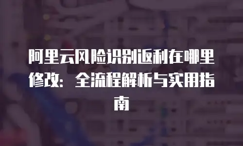 阿里云风险识别返利在哪里修改：全流程解析与实用指南