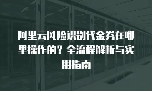 阿里云风险识别代金券在哪里操作的？全流程解析与实用指南