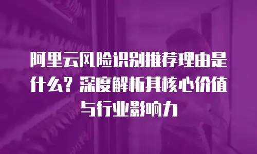 阿里云风险识别推荐理由是什么？深度解析其核心价值与行业影响力