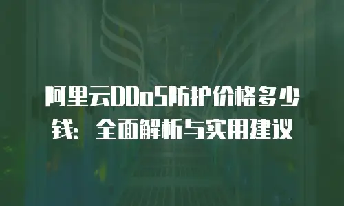 阿里云DDoS防护价格多少钱：全面解析与实用建议