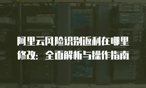 阿里云风险识别返利在哪里修改：全面解析与操作指南