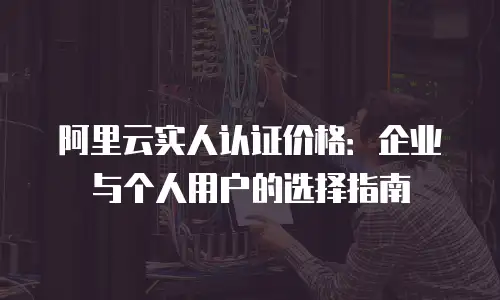 阿里云实人认证价格：企业与个人用户的选择指南