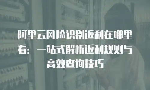 阿里云风险识别返利在哪里看：一站式解析返利规则与高效查询技巧