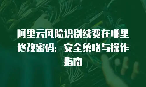 阿里云风险识别续费在哪里修改密码：安全策略与操作指南