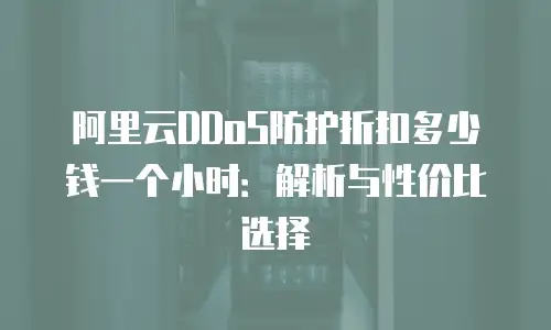 阿里云DDoS防护折扣多少钱一个小时：解析与性价比选择